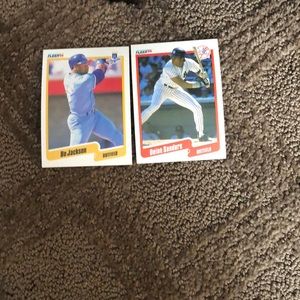 Bo jackson and Deion sanders 1990 baseball cards